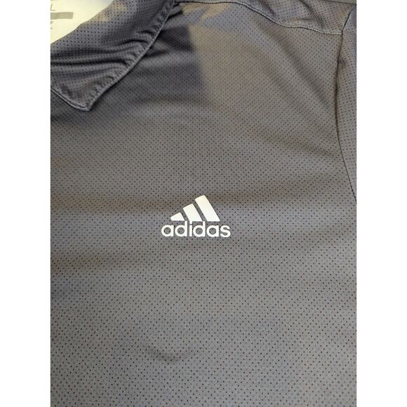 Adidas Golf Polo Shirt XL Men's Gray Short Sleeve Quick Dry Performance - Picture 6 of 10